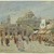 Colin Campbell Cooper (American, 1856-1937). <em>Place Bab-Souika, Tunis</em>, 20th century. Watercolor, (possibly casein), and graphite on paper, 15 1/16 x 18 in. (38.2 x 45.7 cm). Brooklyn Museum, Museum Collection Fund, 31.206 (Photo: Brooklyn Museum, 31.206_PS2.jpg)