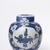  <em>Jar with Cover</em>, 1662–1722. Porcelain with cobalt-blue underglaze decoration, 9 1/4 x 8 1/4 in. (23.5 x 21 cm). Brooklyn Museum, Gift of the executors of the Estate of Colonel Michael Friedsam, 32.1056. Creative Commons-BY (Photo: Brooklyn Museum, 32.1056_overall03_PS22.jpg)