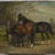 Nicholas Winfield Scott Leighton (American, 1847-1898). <em>Two Horses at a Wayside Trough</em>, 1883. Oil on canvas, 7 x 9 1/8 in. (17.8 x 23.2 cm). Brooklyn Museum, Gift of the executors of the Estate of Colonel Michael Friedsam, 32.834 (Photo: Brooklyn Museum, 32.834_PS2.jpg)