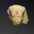  <em>Head from a Shabty of King Akhenaten</em>, ca. 1352-1336 B.C.E. Limestone, 2 13/16 x 2 3/4 x 2 3/4 in. (7.2 x 7 x 7 cm). Brooklyn Museum, Charles Edwin Wilbour Fund, 33.52. Creative Commons-BY (Photo: Brooklyn Museum, 33.52_PS2.jpg)