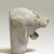  <em>Sculptor's Model Head of a Lion Roaring</em>, ca. 525-404 B.C.E. Limestone, 5 9/16 x 3 3/8 x 5 1/16 in. (14.1 x 8.5 x 12.8 cm). Brooklyn Museum, Charles Edwin Wilbour Fund, 34.1190. Creative Commons-BY (Photo: Brooklyn Museum, 34.1190_profile_PS9.jpg)