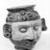  <em>Human Head Effigy Vessel</em>, 500-1500. Ceramic, pigment, 4 3/8 x 4 3/4 x 4 1/4 in. (11.1 x 12.1 x 10.8 cm). Brooklyn Museum, Alfred W. Jenkins Fund, 34.1890. Creative Commons-BY (Photo: Brooklyn Museum, 34.1890_bw.jpg)