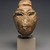  <em>Head from a Composite Statue</em>, ca. 1352-1336 B.C.E. Yellow quartzite, pigment, 7 1/16 x 5 11/16 in. (18 x 14.5 cm). Brooklyn Museum, Gift of the Egypt Exploration Society, 34.6042. Creative Commons-BY (Photo: Brooklyn Museum, 34.6042_front_SL1.jpg)