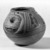 Pueblo (unidentified). <em>Bowl</em>. Pottery, lead ore, galena, 5 5/8 × 6 1/2 × 6 1/4 in. (14.3 × 16.5 × 15.9 cm). Brooklyn Museum, Brooklyn Museum Collection, 34.621. Creative Commons-BY (Photo: Brooklyn Museum, 34.621_view2_bw.jpg)