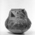 Pueblo (unidentified). <em>Jar</em>, 1200-1450 C.E. Pottery, galena, lead ore, 6 7/8 × 8 × 7 3/4 in. (17.5 × 20.3 × 19.7 cm). Brooklyn Museum, Brooklyn Museum Collection, 34.641. Creative Commons-BY (Photo: Brooklyn Museum, 34.641_view1_bw.jpg)