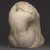 Robert Laurent (American, born France, 1890-1970). <em>The Bather</em>, ca. 1925. Alabaster, 26 3/4 × 22 1/16 × 13 9/16 in., 305 lb. (67.9 × 56 × 34.4 cm, 138.35kg). Brooklyn Museum, Carll H. de Silver Fund, 35.1009. © artist or artist's estate (Photo: Brooklyn Museum, 35.1009_back_PS9.jpg)