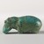  <em>Hippo</em>, ca. 1938–1539 B.C.E. Faience, 3 × 2 1/4 × 4 1/2 in. (7.6 × 5.7 × 11.4 cm). Brooklyn Museum, Charles Edwin Wilbour Fund, 35.1276. Creative Commons-BY (Photo: Brooklyn Museum, 35.1276_side_left_PS22.jpg)