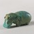  <em>Hippo</em>, ca. 1938–1539 B.C.E. Faience, 3 × 2 1/4 × 4 1/2 in. (7.6 × 5.7 × 11.4 cm). Brooklyn Museum, Charles Edwin Wilbour Fund, 35.1276. Creative Commons-BY (Photo: Brooklyn Museum, 35.1276_threequarter_PS22.jpg)