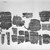  <em>Papyrus Fragments Inscribed in Greek or Coptic</em>, 395-642 C.E. Papyrus, ink, Glass: 8 7/16 x 11 1/4 in. (21.5 x 28.5 cm). Brooklyn Museum, Gift of Theodora Wilbour, 35.1457 (Photo: Brooklyn Museum, 35.1457_negB_bw_IMLS.jpg)
