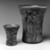 Inca. <em>Ceremonial Beaker or Kero Cup</em>. Wood, resin, pigments, 3 9/16 x 3 1/8in. (9 x 7.9cm). Brooklyn Museum, Gift of Dr. Werner Muensterberger, 64.210.1. Creative Commons-BY (Photo: , 36.357_64.210.1_bw.jpg)