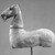  <em>Medium Sized Hollow Head of a Horse</em>, 206 B.C.-220 C.E. Pottery, 9 x 9 7/16 in. (22.9 x 24 cm). Brooklyn Museum, Brooklyn Museum Collection, 36.855. Creative Commons-BY (Photo: , 36.855_36.856_view1_acetate_bw.jpg)