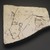  <em>Figured Ostracon with Head of Akhenaten</em>, ca. 1352–1336 B.C.E. Limestone, pigment, 4 11/16 x 5 5/8 x 1 in. (11.9 x 14.3 x 2.5 cm). Brooklyn Museum, Gift of the Egypt Exploration Society, 36.876. Creative Commons-BY (Photo: Brooklyn Museum, 36.876.jpg)