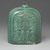  <em>Pilgrim Flask</em>, early 17th century. Ceramic; earthenware, molded and covered with a green glaze, 8 11/16 x 6 11/16 x 4 1/8 in. (22 x 17 x 10.5 cm). Brooklyn Museum, Gift of Mr. and Mrs. Frederic B. Pratt, 36.942. Creative Commons-BY (Photo: Brooklyn Museum, 36.942_front_PS2.jpg)