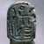  <em>Amulet in the Form of a Cartouche Hatshepsut</em>, ca. 1539-1353 B.C.E. Faience, 1 1/8 x 11/16 x 1/4 in. (2.8 x 1.8 x 0.6 cm). Brooklyn Museum, Charles Edwin Wilbour Fund, 37.1216E. Creative Commons-BY (Photo: Brooklyn Museum, 37.1216E.jpg)