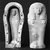  <em>Shabti Coffin of Iuy</em>, ca. 1539-1400 B.C.E. Limestone, Dimensions of Closed Coffin: 7 x 7 x 15 1/4 in. (17.8 x 17.8 x 38.7 cm). Brooklyn Museum, Charles Edwin Wilbour Fund, 37.128E. Creative Commons-BY (Photo: , 37.128E_37.129E_GRPA_glass_bw_SL4.jpg)