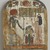  <em>Funerary Stela of Thenet</em>, ca. 945-712 B.C.E. Wood, stucco, pigment, 10 1/8 x 8 1/4 in. (25.7 x 21 cm). Brooklyn Museum, Charles Edwin Wilbour Fund, 37.1385E. Creative Commons-BY (Photo: Brooklyn Museum, 37.1385E_PS4.jpg)