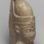  <em>Head of a King (perhaps Ptolemy XII)</em>, 4th-1st century B.C.E. Limestone, 15 1/4 x 5 1/2 x 14 1/4 in. (38.7 x 14 x 36.2 cm). Brooklyn Museum, Charles Edwin Wilbour Fund, 37.1489E. Creative Commons-BY (Photo: Brooklyn Museum, 37.1489E_threequarter_right.jpg)