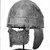 Roman. <em>Helmet</em>, 7th century C.E. Bronze, iron, 11 5/8 x 7 1/16 x Diam. 25 1/16 in. (29.5 x 18 x 63.7 cm). Brooklyn Museum, Charles Edwin Wilbour Fund, 37.1600E. Creative Commons-BY (Photo: Brooklyn Museum, 37.1600E_NegA_bw_SL1.jpg)
