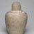  <em>Canopic Jar</em>, ca. 1539-1075 B.C.E. Limestone, pigment, 4 5/16 x 4 3/4 x 4 1/16 in. (10.9 x 12 x 10.4 cm). Brooklyn Museum, Charles Edwin Wilbour Fund, 37.1896Ea-b. Creative Commons-BY (Photo: Brooklyn Museum, 37.1896Ea-b_back_PS2.jpg)