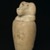  <em>Canopic Jar with Baboon-Headed Cover</em>, ca. 1075-656 B.C.E. or later. Limestone, a: 9 3/16 in. (23.4 cm), rim 4 13/16 in. (12.3 cm), mouth 4 7/16 in. (11.2 cm), dia. of cavity 5 5/16 in. (13.5cm), body 6 1/16 in. (15.4 cm), base 3 15/16 in. (10 cm). Brooklyn Museum, Charles Edwin Wilbour Fund, 37.1904Ea-b. Creative Commons-BY (Photo: Brooklyn Museum, 37.1904Ea-b_threequarterleft_PS2.jpg)