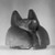  <em>Jackal-Headed Cover of Canopic Jar</em>, ca. 1075-332 B.C.E. Limestone, pigment, 4 5/8 x 5 3/16 x 5 in. (11.7 x 13.2 x 12.7 cm). Brooklyn Museum, Charles Edwin Wilbour Fund, 37.1905E. Creative Commons-BY (Photo: Brooklyn Museum, 37.1905E_glass_bw_SL1.jpg)
