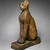  <em>Cat (Bastet)</em>, 305 B.C.E.-1st century C.E. Wood (most likely sycamore fig - Ficus sycomorus L.), gold leaf, gesso, bronze, copper, pigment, rock crystal, glass, 26 3/8 x 7 1/4 x 19 in. (67 x 18.4 x 48.3 cm). Brooklyn Museum, Charles Edwin Wilbour Fund, 37.1945E. Creative Commons-BY (Photo: Brooklyn Museum, 37.1945E_edited_SL1.jpg)