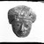  <em>Face from A Coffin</em>, ca. 1075-945 B.C.E. Wood, gesso, pigment, 7 1/2 x 2 15/16 x 8 1/16 in. (19 x 7.4 x 20.5 cm). Brooklyn Museum, Charles Edwin Wilbour Fund, 37.2041.10E. Creative Commons-BY (Photo: Brooklyn Museum, 37.2041.10E_NegA_SL4.jpg)