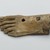  <em>Left Foot from an Anthropoid Coffin</em>, 30 B.C.-2nd century C.E. Wood, gesso, pigment, 2 1/16 x 3 1/5 x 6 5/8 in. (5.2 x 7.7 x 16.8 cm). Brooklyn Museum, Charles Edwin Wilbour Fund, 37.2041.1E. Creative Commons-BY (Photo: Brooklyn Museum, 37.2041.1E_left_PS2.jpg)