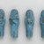  <em>Shabty of Princess Muthotep</em>, ca. 1075-656 B.C.E. Faience, 3 3/4 x 1 1/4 x 1 in. (9.5 x 3.2 x 2.5 cm). Brooklyn Museum, Charles Edwin Wilbour Fund, 37.208E. Creative Commons-BY (Photo: , 37.205E-.208E_back_PS2.jpg)