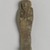  <em>Ushabti of Yuf-o</em>, 664-343 B.C.E. Faience, 3 9/16 x 7/8 x 1/2 in. (9 x 2.3 x 1.3 cm). Brooklyn Museum, Charles Edwin Wilbour Fund, 37.236E. Creative Commons-BY (Photo: Brooklyn Museum, 37.236E_front_PS2.jpg)
