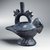 Lambayeque. <em>Stirrup Spout Vessel in Form of Bird</em>. Ceramic, black slip, 7 1/2 x 8 x 4 1/2 in. (19.1 x 20.3 x 11.4 cm). Brooklyn Museum, Frank Sherman Benson Fund and the Henry L. Batterman Fund, 37.2562PA. Creative Commons-BY (Photo: Brooklyn Museum, 37.2562PA_SL4.jpg)
