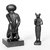  <em>Small Figurine of the Goddess Bast</em>, 305-30 B.C.E. Bronze, 4 13/16 x 1 1/4 x 1 1/8 in. (12.3 x 3.3 x 2.8 cm). Brooklyn Museum, Charles Edwin Wilbour Fund, 37.377E. Creative Commons-BY (Photo: , 37.267E_37.377E_glass_bw.jpg)