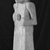 Huastec. <em>Figure of a Standing Male</em>, 900-1250. Sandstone, 52 3/4 x 17 in. (134 x 43.2 cm). Brooklyn Museum, Frank Sherman Benson Fund and the Henry L. Batterman Fund, 37.2898PA. Creative Commons-BY (Photo: Brooklyn Museum, 37.2898PA_threequarter_left_front_view2_acetate_bw.jpg)