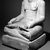  <em>Djehuti</em>, ca. 1539-1390 B.C.E. Limestone, 16 5/8 × 14 3/16 × 12 13/16 in., 100 lb. (42.2 × 36 × 32.5 cm, 45.36kg). Brooklyn Museum, Charles Edwin Wilbour Fund, 37.30E. Creative Commons-BY (Photo: Brooklyn Museum, 37.30E_bw.jpg)