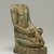  <em>Kneeling Statue of Nesbanebdjedet</em>, ca. 755-730 B.C.E. Egyptian faience, 5 3/8 x 1 7/8 x 3 1/4 in. (13.6 x 4.8 x 8.3 cm). Brooklyn Museum, Charles Edwin Wilbour Fund, 37.344E. Creative Commons-BY (Photo: Brooklyn Museum, 37.344E_threequarter_right_PS11.jpg)