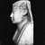  <em>Ptolemy II</em>, 285-246 B.C.E. Limestone, 17 15/16 × 14 × 8 1/4 in., 64 lb. (45.6 × 35.6 × 21 cm, 29.03kg). Brooklyn Museum, Charles Edwin Wilbour Fund, 37.37E. Creative Commons-BY (Photo: Brooklyn Museum, 37.37E_NegB_glass_bw_SL4.jpg)