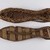  <em>Pair of Sandals</em>, 3rd-4th century C.E. Palm leaf, grass, dye, 1/2 × 6 15/16 in. (1.3 × 17.7 cm). Brooklyn Museum, Charles Edwin Wilbour Fund, 37.469Ea-b. Creative Commons-BY (Photo: Brooklyn Museum, 37.469Ea-b_overall01_PS22.jpg)