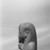  <em>Upper Portion of a Shabti of Akhenaten</em>, ca. 1352-1336 B.C.E. Limestone, pigment, 3 3/8 x 2 13/16 x 2 1/16 in. (8.6 x 7.1 x 5.3 cm). Brooklyn Museum, Charles Edwin Wilbour Fund, 37.500. Creative Commons-BY (Photo: Brooklyn Museum, 37.500_left_bw.jpg)