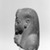  <em>Upper Portion of a Shabti of Akhenaten</em>, ca. 1352-1336 B.C.E. Limestone, pigment, 3 3/8 x 2 13/16 x 2 1/16 in. (8.6 x 7.1 x 5.3 cm). Brooklyn Museum, Charles Edwin Wilbour Fund, 37.500. Creative Commons-BY (Photo: Brooklyn Museum, 37.500_left_view2_bw.jpg)