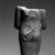  <em>Funerary Figurine of Akhenaten</em>, ca. 1352-1336 B.C.E. Faience, 4 13/16 x width at elbows 2 13/16 in. (12.3 x 7.2 cm). Brooklyn Museum, Charles Edwin Wilbour Fund, 37.503. Creative Commons-BY (Photo: Brooklyn Museum, 37.503_back_bw.jpg)
