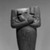  <em>Funerary Figurine of Akhenaten</em>, ca. 1352-1336 B.C.E. Faience, 4 13/16 x width at elbows 2 13/16 in. (12.3 x 7.2 cm). Brooklyn Museum, Charles Edwin Wilbour Fund, 37.503. Creative Commons-BY (Photo: Brooklyn Museum, 37.503_front_bw.jpg)