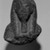  <em>Fragmentary Shabti of Akhenaten</em>, ca. 1352-1336 B.C.E. Black granite, 3 9/16 x  width at base 2 11/16 in. (9 x 6.8 cm). Brooklyn Museum, Charles Edwin Wilbour Fund, 37.508. Creative Commons-BY (Photo: Brooklyn Museum, 37.508_front_bw.jpg)