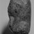  <em>Fragmentary Shabti of Akhenaten</em>, ca. 1352-1336 B.C.E. Black granite, 3 9/16 x  width at base 2 11/16 in. (9 x 6.8 cm). Brooklyn Museum, Charles Edwin Wilbour Fund, 37.508. Creative Commons-BY (Photo: Brooklyn Museum, 37.508_left_bw.jpg)