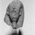  <em>Fragmentary Shabti of Akhenaten</em>, ca. 1352-1336 B.C.E. Limestone, 2 1/2 x 1 15/16 in. (6.4 x 4.9 cm). Brooklyn Museum, Charles Edwin Wilbour Fund, 37.509. Creative Commons-BY (Photo: Brooklyn Museum, 37.509_front_bw.jpg)