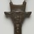  <em>Sistrum (Rattle)</em>, 332–30 B.C.E. Bronze, 10 3/16 x 2 11/16 x 1 5/16 in. (25.9 x 6.9 x 3.4 cm). Brooklyn Museum, Charles Edwin Wilbour Fund, 37.583E. Creative Commons-BY (Photo: Brooklyn Museum, 37.583E_detail_PS11.jpg)