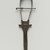  <em>Sistrum (Rattle)</em>, 332–30 B.C.E. Bronze, 10 3/16 x 2 11/16 x 1 5/16 in. (25.9 x 6.9 x 3.4 cm). Brooklyn Museum, Charles Edwin Wilbour Fund, 37.583E. Creative Commons-BY (Photo: Brooklyn Museum, 37.583E_view02_PS11.jpg)