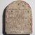Egyptian. <em>Grave Stela of Nehemes-Ra-tawy</em>, ca. 760-525 B.C.E. Limestone, pigment, 10 3/8 x 8 3/8 x 2 1/2 in., 13 lb. (26.4 x 21.3 x 6.4 cm, 5.9kg). Brooklyn Museum, Charles Edwin Wilbour Fund, 37.588E. Creative Commons-BY (Photo: Brooklyn Museum, 37.588E.jpg)