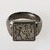  <em>Signet Ring Bearing the Name of Amunhotep II</em>, ca. 1426-1400 B.C.E. Silver, 1/2 × 7/8 × 7/8 in. (1.3 × 2.2 × 2.2 cm). Brooklyn Museum, Charles Edwin Wilbour Fund, 37.726E. Creative Commons-BY (Photo: Brooklyn Museum, 37.726E_front_PS20.jpg)