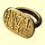  <em>Signet Ring</em>, ca. 664-404 B.C.E. Gold, 11/16 × 1 × 7/8 in. (1.8 × 2.5 × 2.2 cm). Brooklyn Museum, Charles Edwin Wilbour Fund, 37.734E. Creative Commons-BY (Photo: Brooklyn Museum, 37.734E_SL3.jpg)