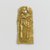  <em>Plaque of the Goddess Hathor in Relief</em>, ca. 664-525 B.C.E. or later. Gold, 1 × 5/8 × 1/16 in. (2.5 × 1.6 × 0.2 cm). Brooklyn Museum, Charles Edwin Wilbour Fund, 37.810E. Creative Commons-BY (Photo: Brooklyn Museum, 37.810E_PS4.jpg)